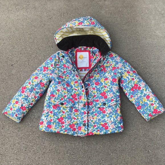 Mini Boden Jackets & Coats Mini Boden Quilt Floral Print Jacket